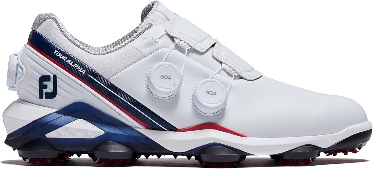 FootJoy Golf Shoes TOUR ALPHA TRIPLE BOA WIDE 55547 White Navy Red