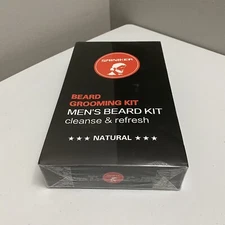 SMINIKER 10 in 1 Men's Beard Grooming Kit Cleanse & Refresh Natural New/Sealed