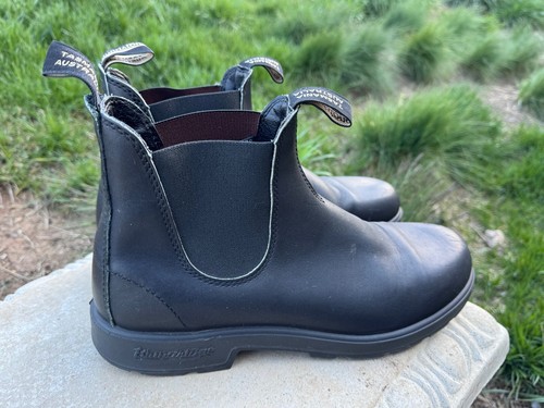 Blundstone Chelsea Boots Men's 10 Black Leather Pull-On 500 Series - Picture 3 of 8