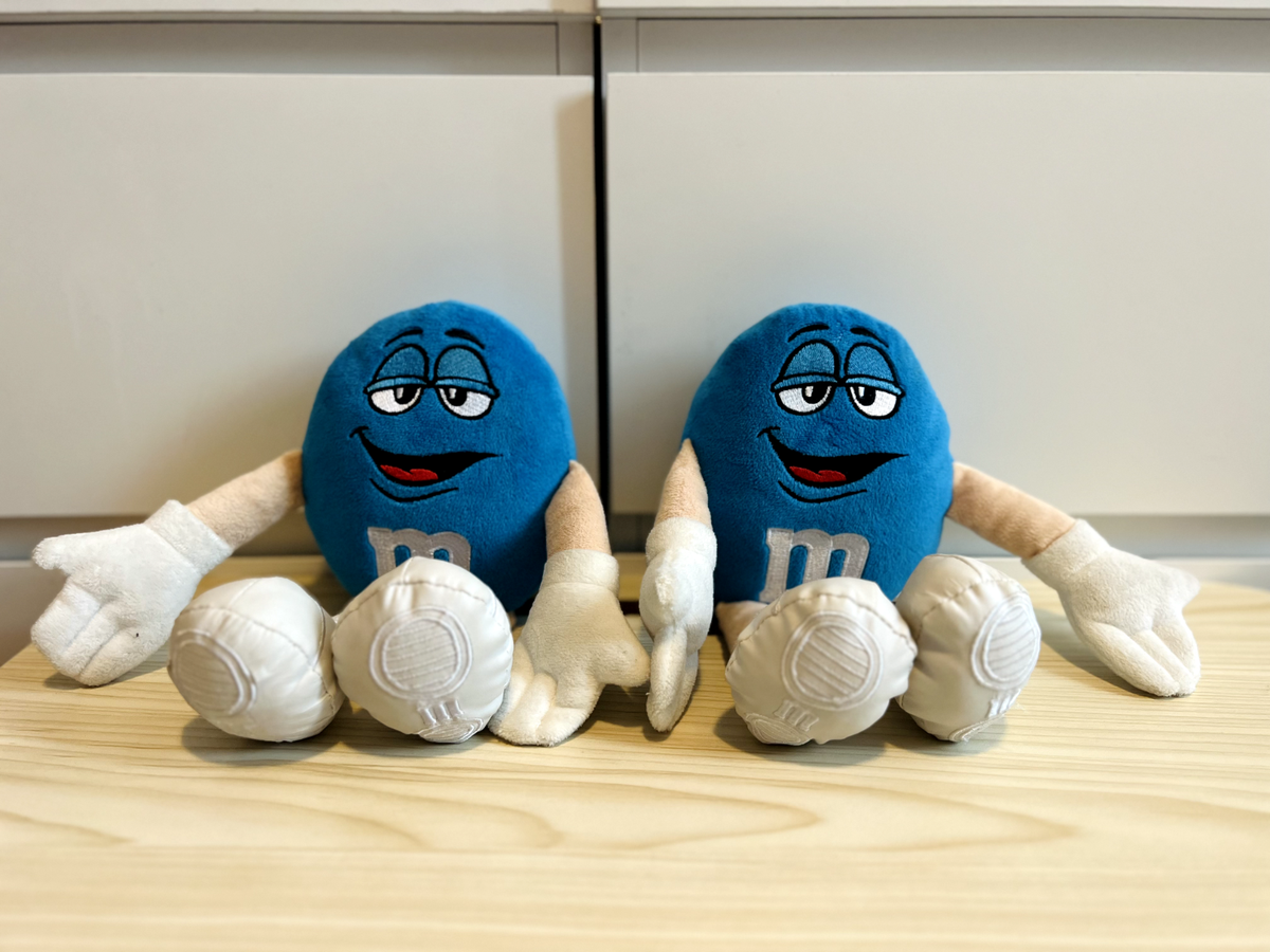 M&M Large Blue Stuffed Plush Toy Candy 22 Inches Tall M&M X2 | eBay