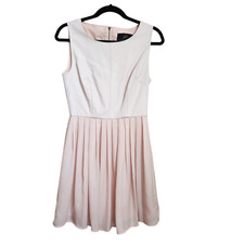 Jack BB Dakota Blush Pink Faux Leather Pleated Camille Dress Cocktail Party Sz 2