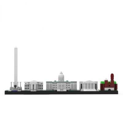 MOC City Skyline Washington DC Model Building Blocks 278 PCS Toys Brick Kid Gift