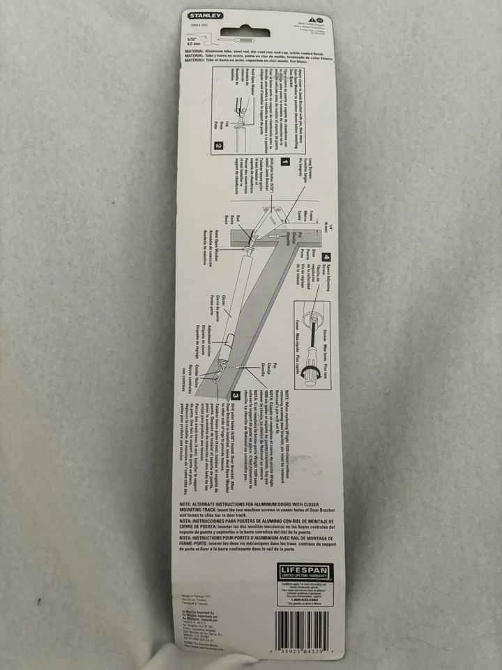 Cierre de puerta Stanley 17-9134 pantalla blanca y aluminio Storm 1162 Foto 3 de 3