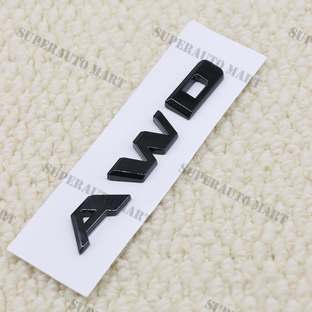 1pc Black Sport AWD Rear Trunk Decklid Emblem Badge Nameplate Replacement