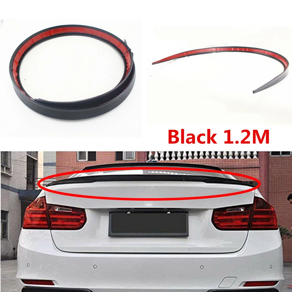 Accesorio de 1,2 m 47 pulgadas para alerón labial del alerón trasero del maletero trasero del techo del coche pegatina decoración Foto 2 de 4