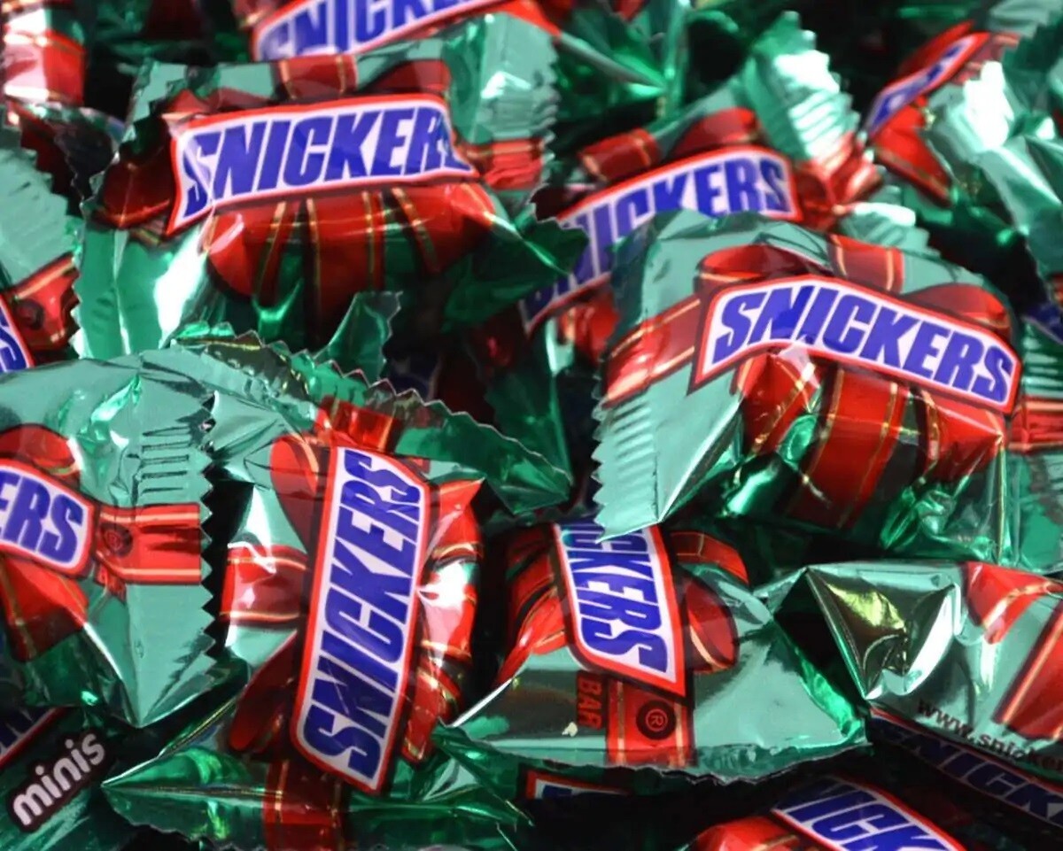 SNICKER MINI REGALO ENVUELTO Individualmente, Turrón de maní chocolate con leche bolsa a granel ahora