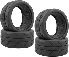 4pcs Soft Rubber Tires Set With Foam for 1/10 RC On Road Cars Width 28mm/26mm