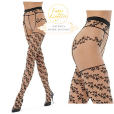 Floral Suspender Tights Wolford S Fairly Light Black Hose Floral Suspenders