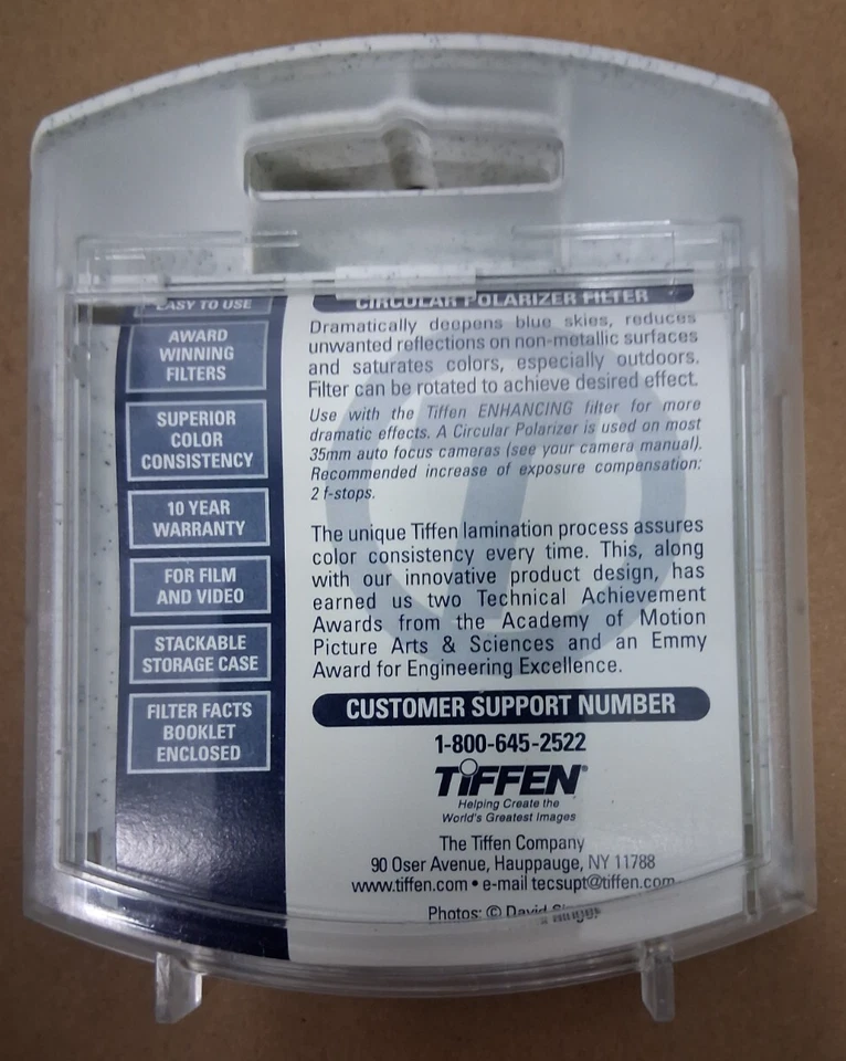 Tiffen Lens Circular Filter 62mm CPL - Image 2 of 4