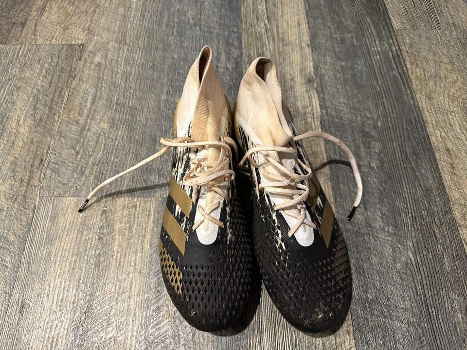 Adidas Mens Predator Mutator 20.1 FG FW9186 White Gold Soccer Cleats