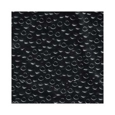 Miyuki Seed Beads 6/0 Opaque Black 6-401 Glass 20g in a Tube Round Rocaille