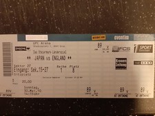 Ticket Japan - England  30.05.2010