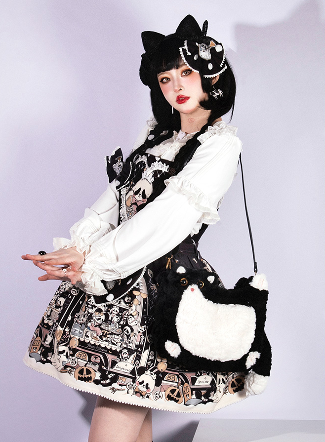 Hua Cheng Lolita TGCF Fox Cat Plush Shoulder Bag Handbag Cosplay