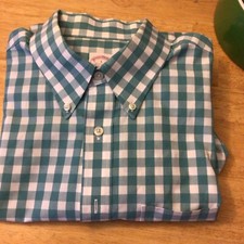 Brooks Brothers Madison Shirt Men's Non Iron Supima Size L PtP 25 Inches