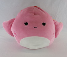 Squishmallows Saxa Pink Polka Dots 14" Stingrays Plush Kellytoy - EUC