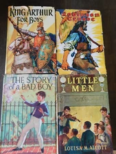 Vintage lot of 4 Saalfield books 3002, 3006, 3008, 3035 childrens books 