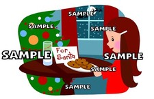 Cookies for Santa Christmas Eve Scrapbook Paper Die Cut Piece