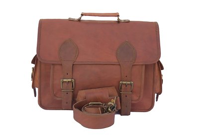 L Bis XXL Herren Vintage Leder Aktentasche Laptop Tasche Schulter Umhängetasche