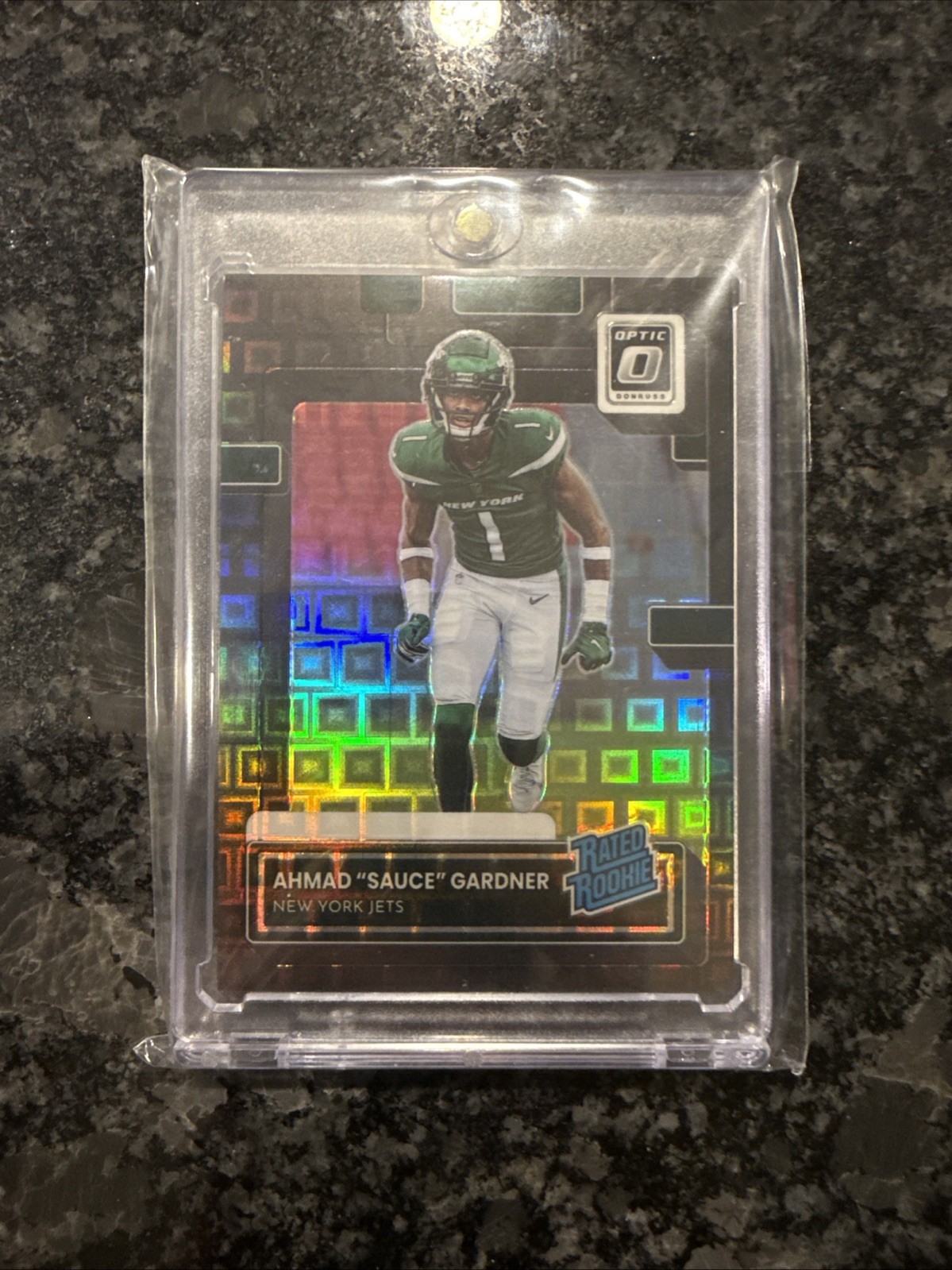 Ahmad Sauce Gardner 2022 Donruss Optic Preview Black Pandora 24/25 Jets POP 2