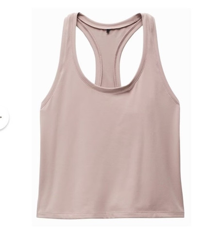 prAna Womens Luxara Racerback TANK Yoga NWT Medium Mauve Willow Sculpted Top
