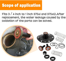 3/4"-1" Complete Repair Kit Fits Replace for Zurn Wilkins 975XL & 975XL2 Replace