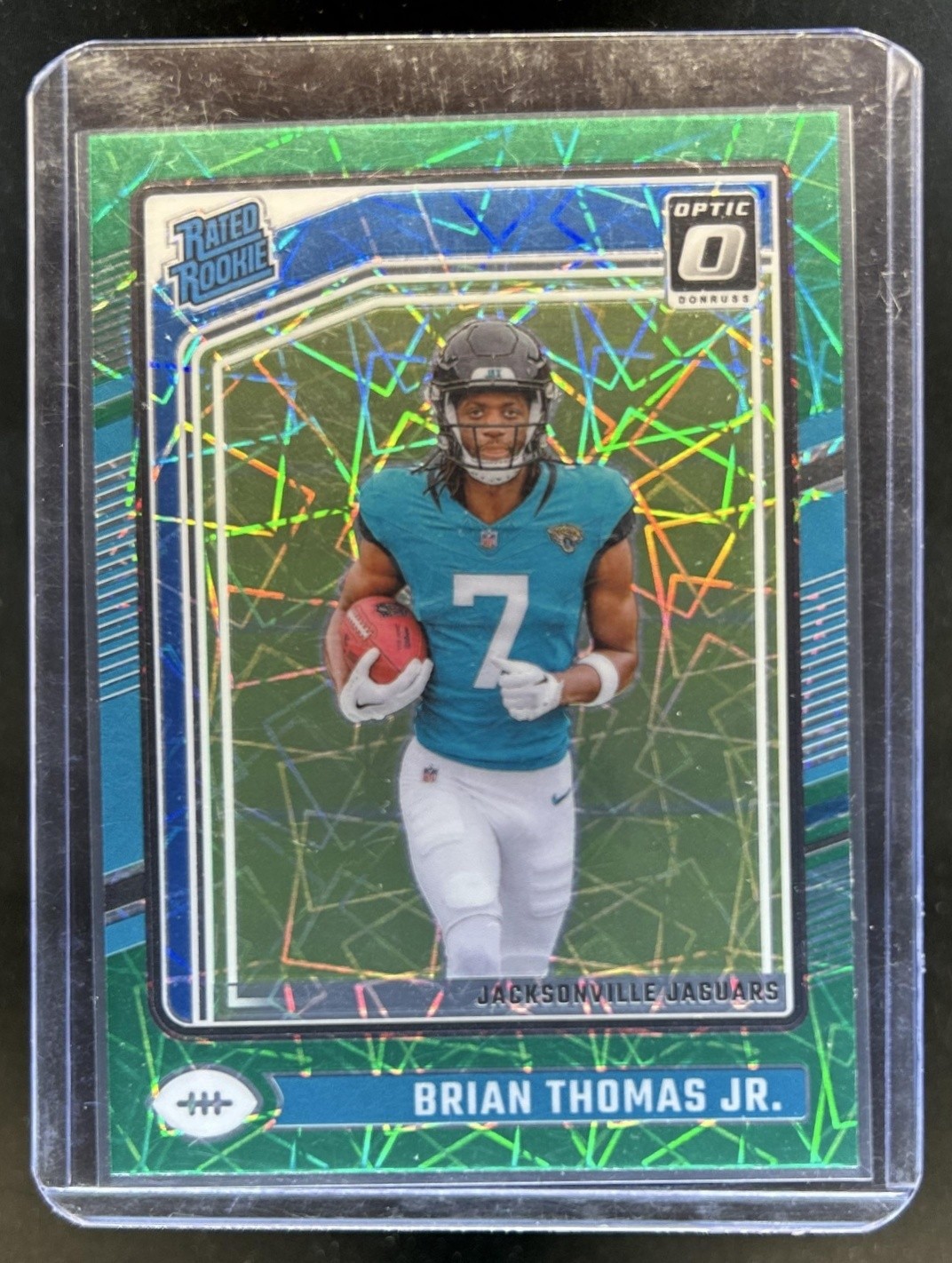 2024 Panini Donruss Optic Brian Thomas Jr. Green Velocity Rated Rookie #214