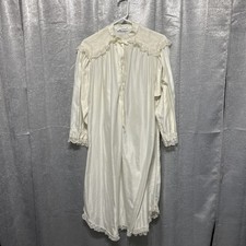 Lily of France Nightgown VTG Off White 45 " Long 17" Across Shoulders