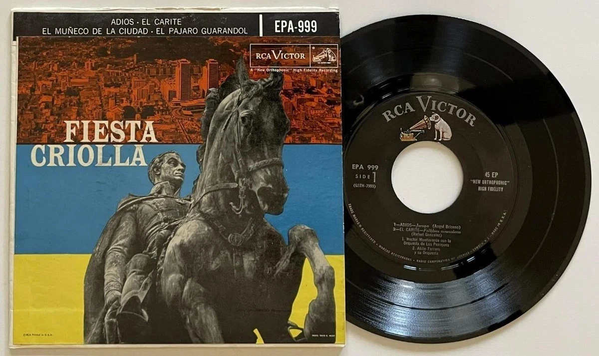Fiesta Criolla Hector Monteverde / Atilio Ferraro EP 45 rpm PS NM RCA Victor