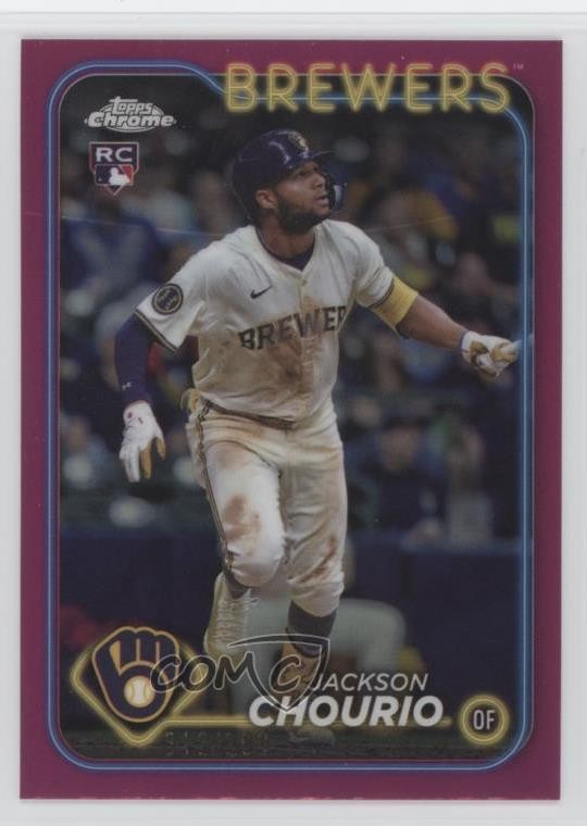 2024 Topps Chrome Update Magenta Refractor /399 Jackson Chourio #USC18 1e90