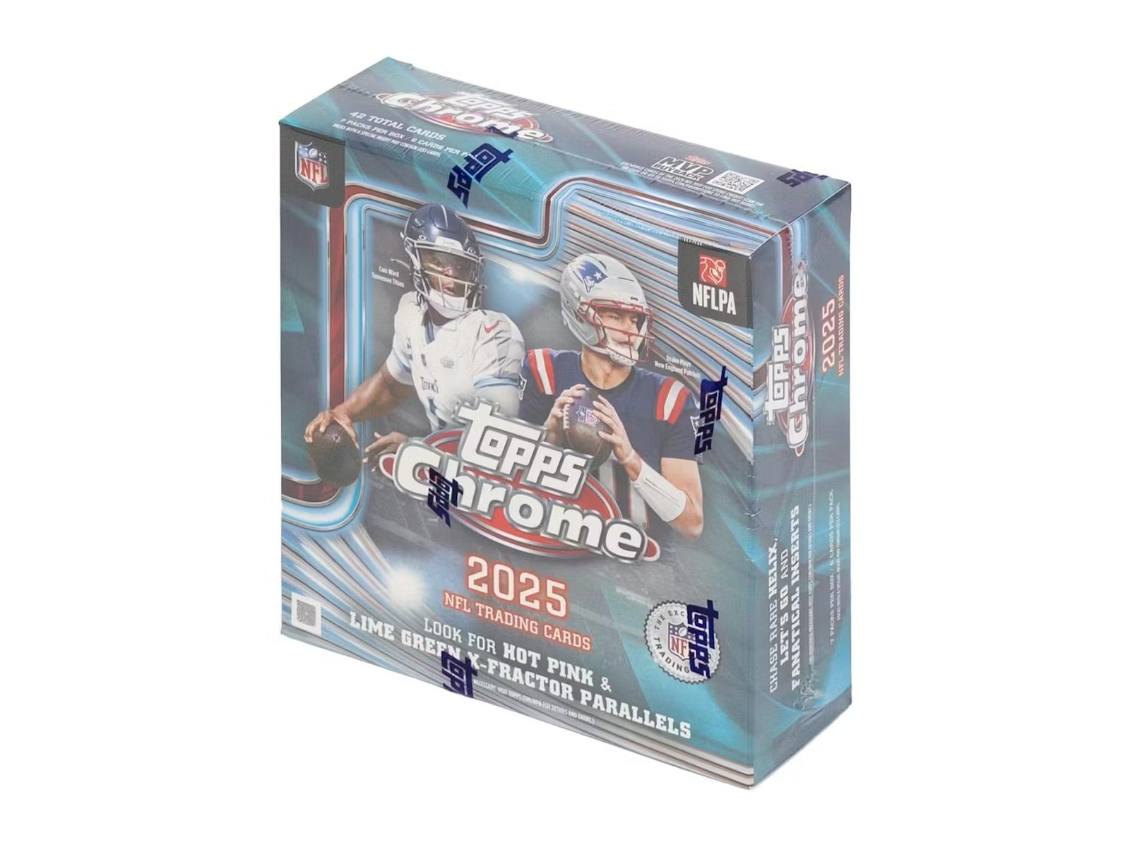 Topps Chrome Football Mega Box NFL 2025 Trading Card Display