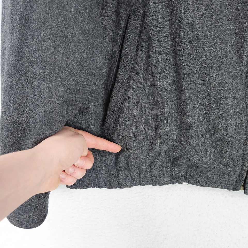 Pendleton Jacket Mens 2XL Gray Wool Thinsulate Vintage USA Bomber Harrington - Image 4 of 4