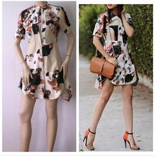 3.1 PHILLIP LIM for Target | Zipper OriEntal Floral Short Sleeve Dress sz M