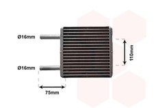 Wärmetauscher Innenraumheizung VAN WEZEL 37006094 für OPEL CORSA TR S83 CC F08