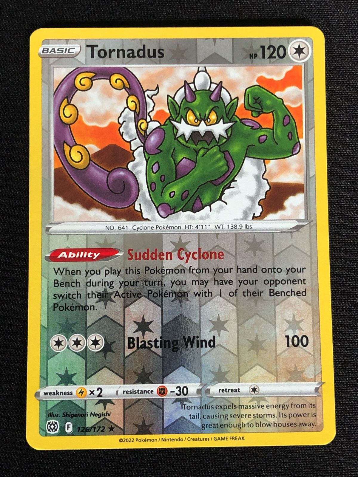 Pokemon Tornadus 126/172 Reverse Holo (NM)