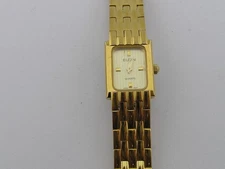 Vintage Elgin Ladies Dress Watch Fancy Case & Band 1980's