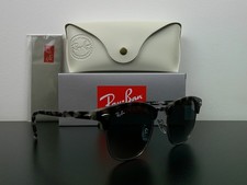 Classic Ray-Ban RB3016 W0365 Clubmaster Sunglasses Gray Tortoise Never Worn