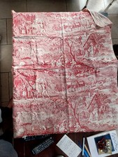 TOILE DE JOUY ANCIENNE DU XIXemeS COUPON DE 97 X 90 CM SCENES CHAMPETRES QUALITE
