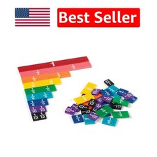 Rainbow Fraction Tiles Set - Essential Math Manipulatives for Creative Learning