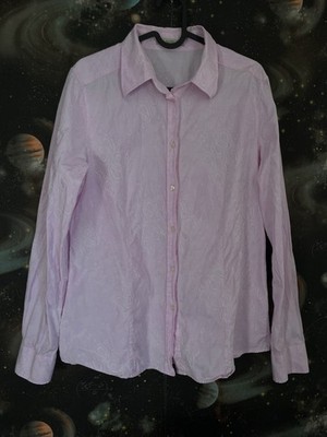 ETRO WOMEN SIZE 48 (12, US) ETRO PINK PAISLEY IMPRINT COTTON SHIRT