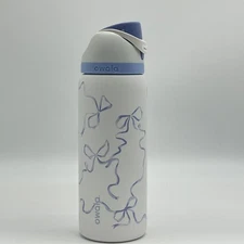 32 oz Owala Water bottle  Tied and Ture FreeSip Blue Bow Bottle