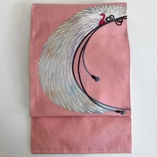 5657# Japanese Vintage Nagoya Obi Belt Kimono Fabric Silk Traditional