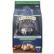 Blue Buffalo Wilderness Adult High-Protein Dry Dog Food with Real Chicken, Gr...