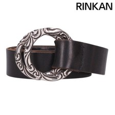 Chrome Hearts BLT Scroll DBL Ring Double Leather Belt Mens 32 Used dd44a0ce06f12