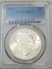 1923 Peace Silver Dollar PCGS MS62 Frosty Just Graded New Holder PQ #P262Z