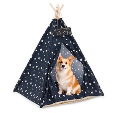 Pet Teepee Tent for Dogs  Cats - 24/43 Inch Portable Indoor Dog House