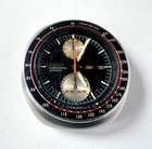 SEIKO 6138-0012 Automatic Chronograph Watch Vintage Mens UFO Black Dial 21 J