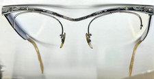 Vintage Cat-Eye Decorated B L 1/10 12 K GF 20-46 Liberty 53/4 Frames, No Lenses