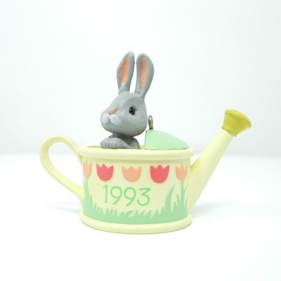 Hallmark Keepsake Ornament Easter 1993 Backyard Bunny Watering Can Garden