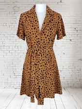New Boohoo Dalmation Spot Shirt Dress Size 10 NWT