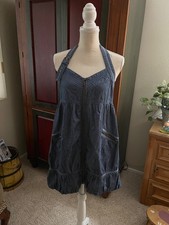 Cecico Women's Denim Overall Dress Sz M